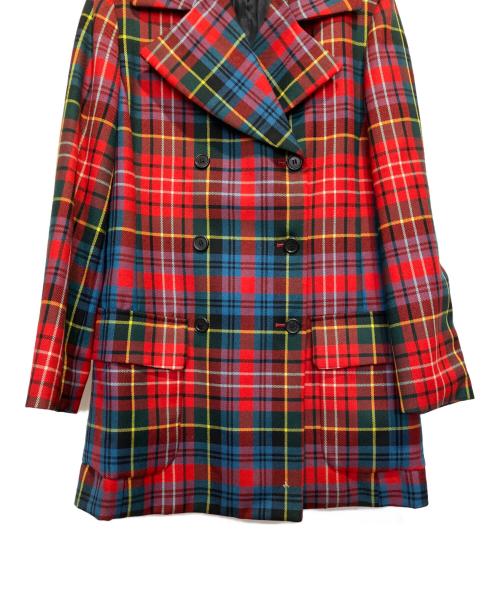 KATHARINE HAMNETT（キャサリンハムネット）KATHARINE HAMNETT (キャサリンハムネット) ダブルブレスト テーラードジャケット レッド サイズ:Mの古着・服飾アイテム