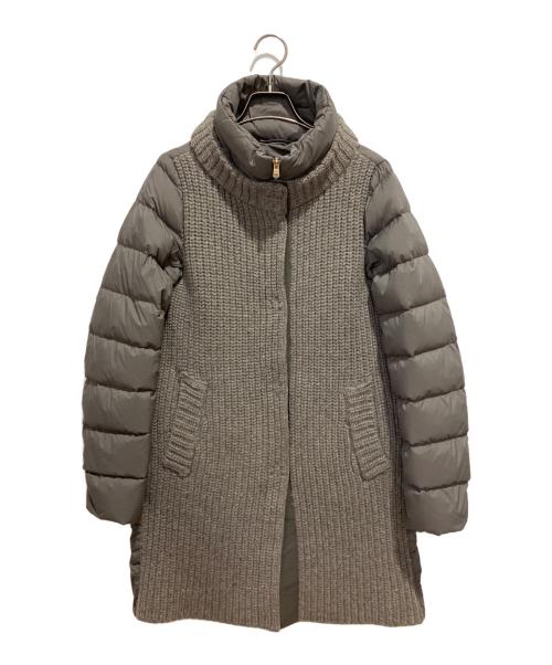 HERNO（ヘルノ）HERNO (ヘルノ) 切替ニットダウンジャケット グレー サイズ:42の古着・服飾アイテム
