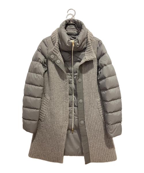 HERNO（ヘルノ）HERNO (ヘルノ) 切替ニットダウンジャケット グレー サイズ:42の古着・服飾アイテム