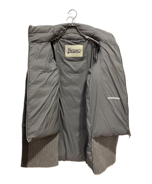 HERNO（ヘルノ）HERNO (ヘルノ) 切替ニットダウンジャケット グレー サイズ:42の古着・服飾アイテム
