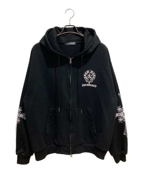 A'gem（エージェム）A'gem (エージェム) スクロールロゴジップパーカー ブラック サイズ:FREEの古着・服飾アイテム