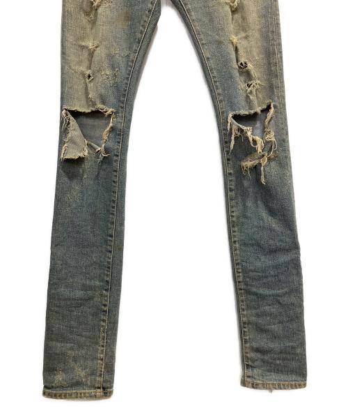 Saint Laurent Paris（サンローランパリ）Saint Laurent Paris (サンローランパリ) デストロイ加工デニムパンツ ブルー サイズ:29の古着・服飾アイテム