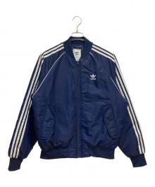 adidas（アディダス）の古着「キルティング SST ボンバージャケット」｜ネイビー×ホワイト