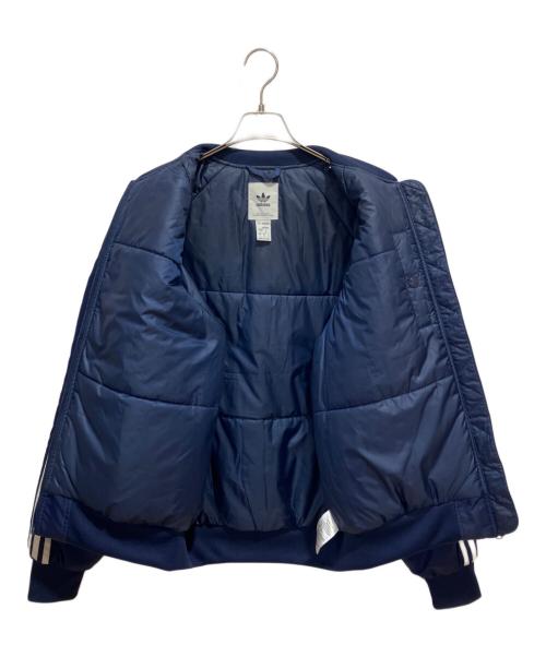 adidas（アディダス）adidas (アディダス) キルティング SST ボンバージャケット ネイビー×ホワイト サイズ:XLの古着・服飾アイテム