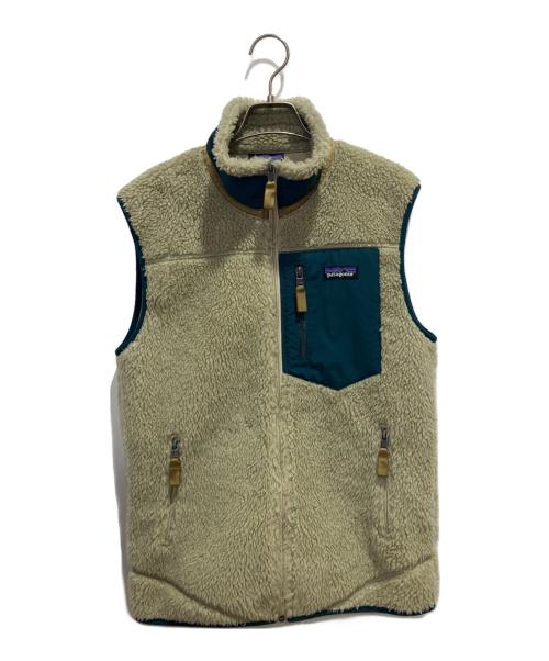 Patagonia（パタゴニア）Patagonia (パタゴニア) クラシックレトロXベスト ベージュ×ブルー サイズ:Sの古着・服飾アイテム