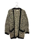 KHWOPA×JOURNAL STANDARDクオパ×ジャーナルスタンダード）の古着「ネパール ウール クロシェ カーディガン」｜カーキ×ブラック
