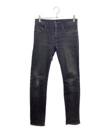 Saint Laurent Paris（サンローランパリ）の古着「ブラックデニムパンツ」｜ブラック