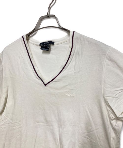 GUCCI（グッチ）GUCCI (グッチ) VネックTシャツ ホワイト サイズ:XLサイズの古着・服飾アイテム