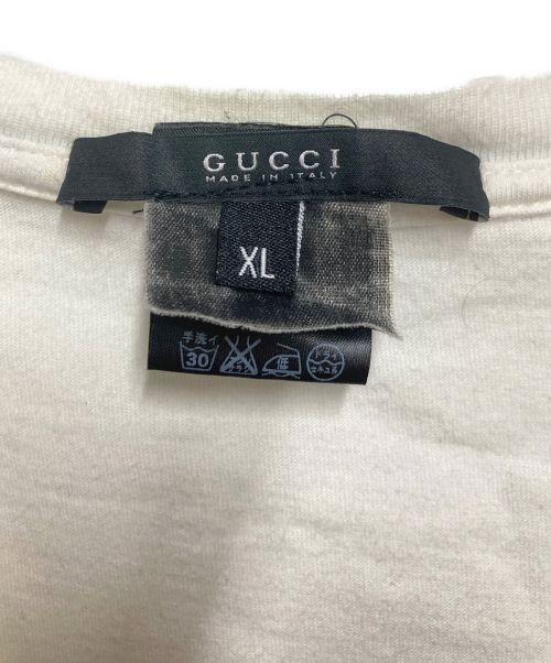 GUCCI（グッチ）GUCCI (グッチ) VネックTシャツ ホワイト サイズ:XLサイズの古着・服飾アイテム