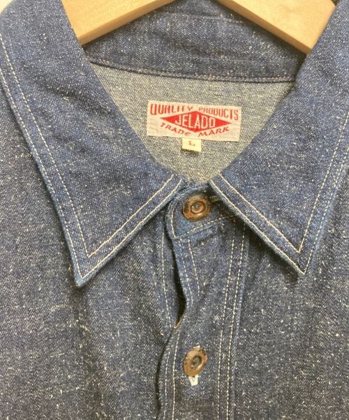 JELADO（ジェラード）JELADO (ジェラード) 半袖デニムシャツ インディゴ サイズ:Lサイズの古着・服飾アイテム