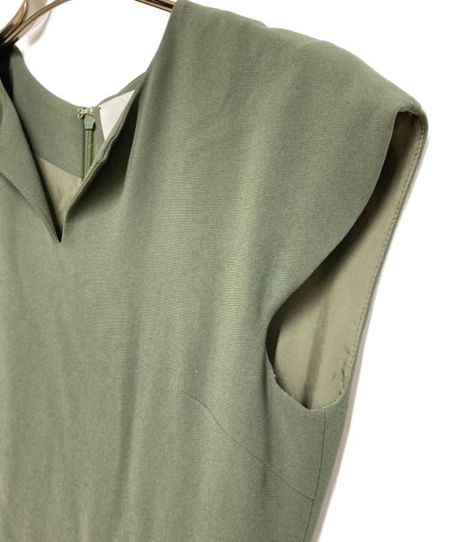 Arobe（アローブ）Arobe (アローブ) ノースリーブスキッパーワンピース グリーン サイズ:2の古着・服飾アイテム