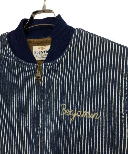HOUSTON（ヒューストン）HOUSTON (ヒューストン) コーデュロイファラオジャケット ブルー サイズ:Mサイズの古着・服飾アイテム