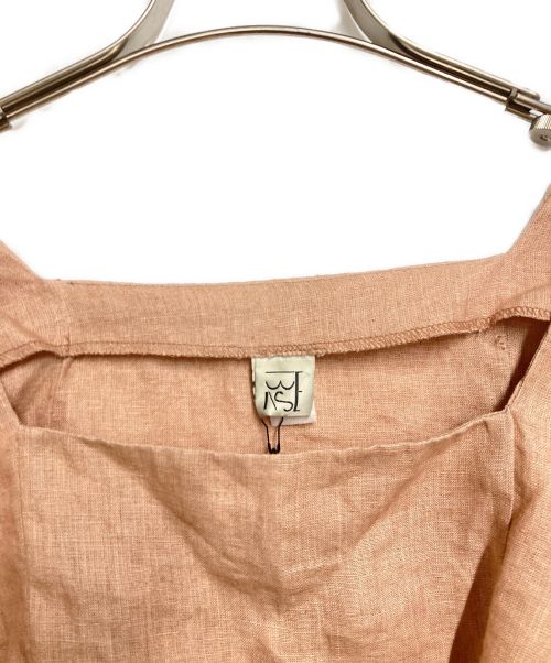 BASERANGE（ベースレンジ）BASERANGE (ベースレンジ) スクエアネックブラウス ベージュ サイズ:XS 未使用品の古着・服飾アイテム