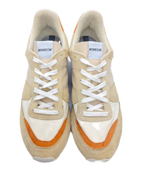 NOVESTA（ノベスタ）NOVESTA (ノベスタ) ローカットスニーカー ベージュ×オレンジ サイズ:27cmの古着・服飾アイテム