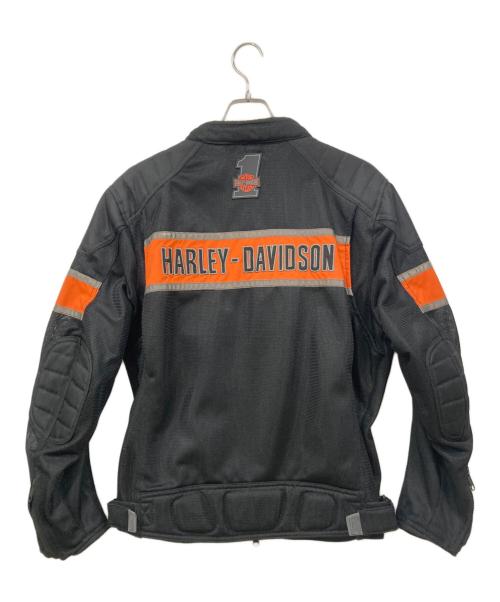 HARLEY-DAVIDSON（ハーレーダビッドソン）HARLEY-DAVIDSON (ハーレーダビッドソン) バイカージャケット ブラック×オレンジ サイズ:XLサイズの古着・服飾アイテム