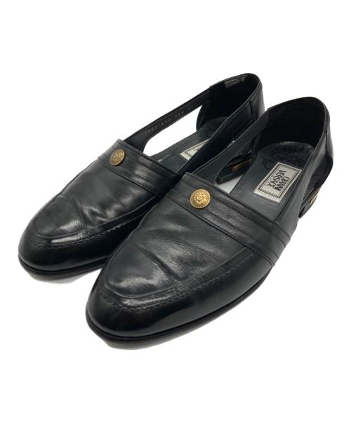 GIANNI VERSACE（ジャンニ・ヴェルサーチ）GIANNI VERSACE (ジャンニ・ヴェルサーチ) ローファー ブラック サイズ:26cmの古着・服飾アイテム