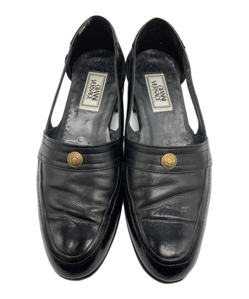 GIANNI VERSACE（ジャンニ・ヴェルサーチ）GIANNI VERSACE (ジャンニ・ヴェルサーチ) ローファー ブラック サイズ:26cmの古着・服飾アイテム