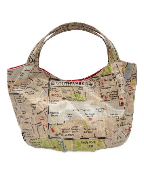 Think Bee!（シンクビー!）Think Bee! (シンクビー!) ハンドバッグ ベージュ×レッドの古着・服飾アイテム