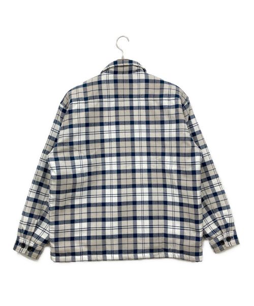 X-LARGE（エクストララージ）X-LARGE (エクストララージ) QUILTED CHECK SHIRT JACKET ネイビー×ホワイト サイズ:Mサイズの古着・服飾アイテム