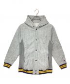 Championチャンピオン）の古着「フード付スウェットブルゾン」｜グレー