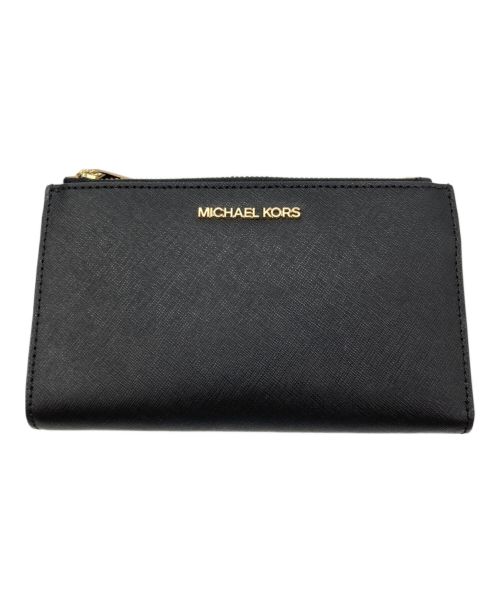 MICHAEL KORS（マイケル・コース）MICHAEL KORS (マイケルコース) 2つ折り財布 ブラックの古着・服飾アイテム