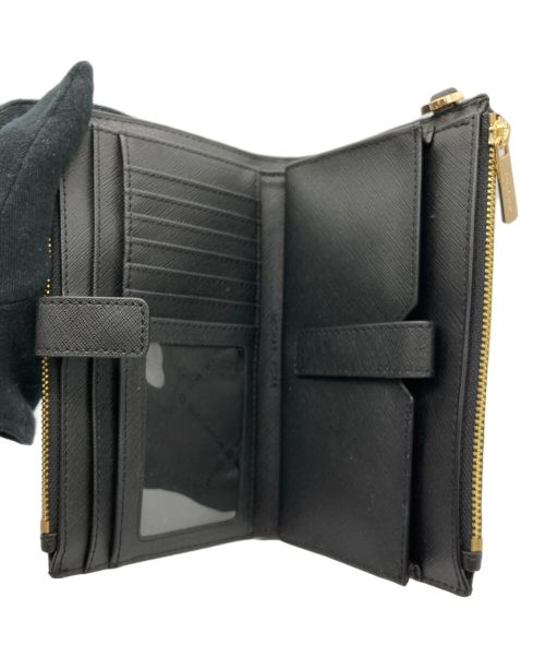 MICHAEL KORS（マイケル・コース）MICHAEL KORS (マイケルコース) 2つ折り財布 ブラックの古着・服飾アイテム