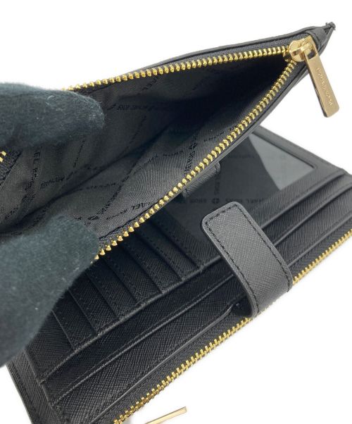 MICHAEL KORS（マイケル・コース）MICHAEL KORS (マイケルコース) 2つ折り財布 ブラックの古着・服飾アイテム