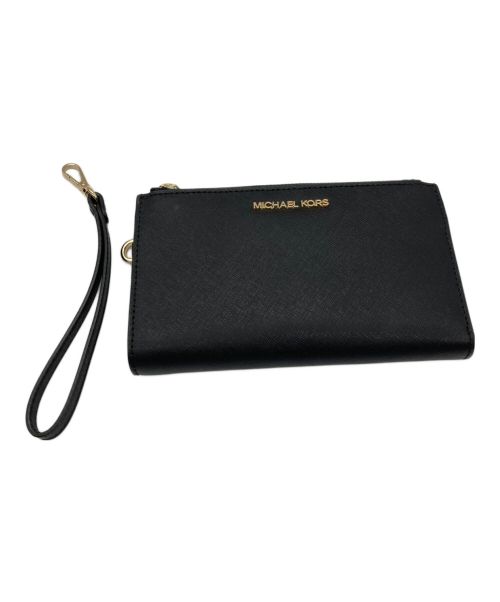 MICHAEL KORS（マイケル・コース）MICHAEL KORS (マイケルコース) 2つ折り財布 ブラックの古着・服飾アイテム
