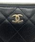 中古・古着 CHANEL (シャネル) ラウンドファスナー長財布 ブラック：38000円
