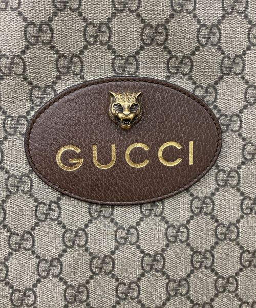 GUCCI（グッチ）GUCCI (グッチ) ドローストリングナップサック ブラウン×イエローの古着・服飾アイテム