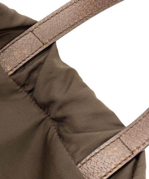 GUCCI（グッチ）GUCCI (グッチ) ドローストリングナップサック ブラウン×イエローの古着・服飾アイテム