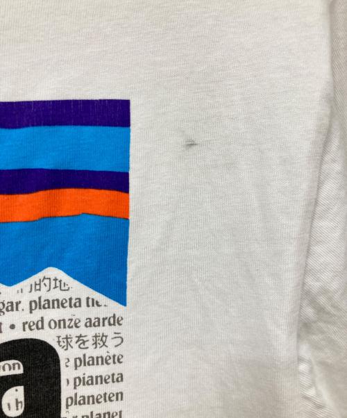 Patagonia（パタゴニア）Patagonia (パタゴニア) ロゴカットソー ブラック×ホワイト サイズ:SIZE Sの古着・服飾アイテム
