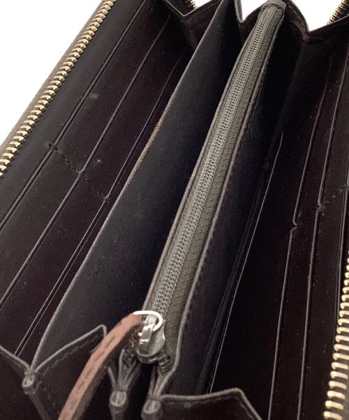 GUCCI（グッチ）GUCCI (グッチ) ラウンドファスナー長財布 ベージュ×ブラウンの古着・服飾アイテム