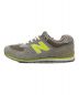 NEW BALANCE (ニューバランス) スニーカー グレー×イエロー サイズ:25cm 未使用品：6000円