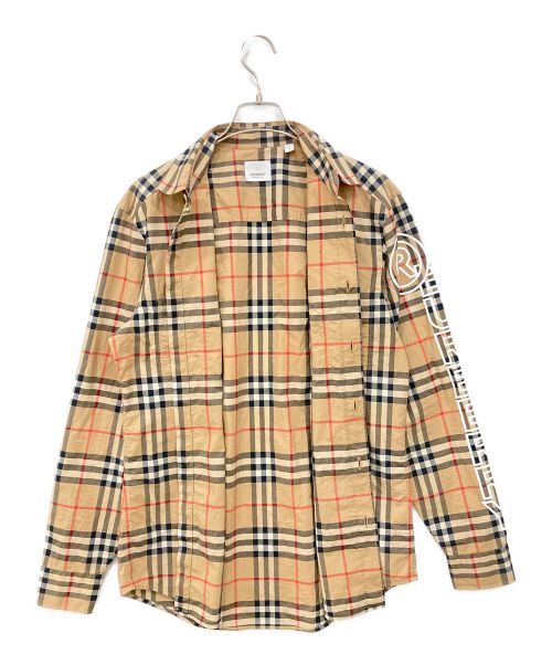 BURBERRY（バーバリー）BURBERRY (バーバリー) 長袖シャツ ベージュ×ブラウン サイズ:Sサイズの古着・服飾アイテム
