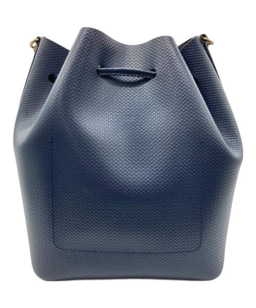 LACOSTE（ラコステ）LACOSTE (ラコステ) 巾着ショルダーバッグ ネイビーの古着・服飾アイテム