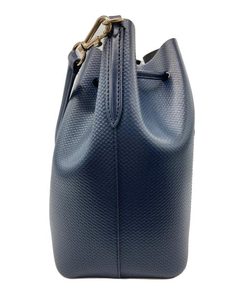 LACOSTE（ラコステ）LACOSTE (ラコステ) 巾着ショルダーバッグ ネイビーの古着・服飾アイテム