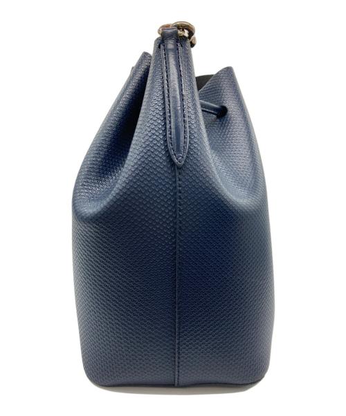 LACOSTE（ラコステ）LACOSTE (ラコステ) 巾着ショルダーバッグ ネイビーの古着・服飾アイテム