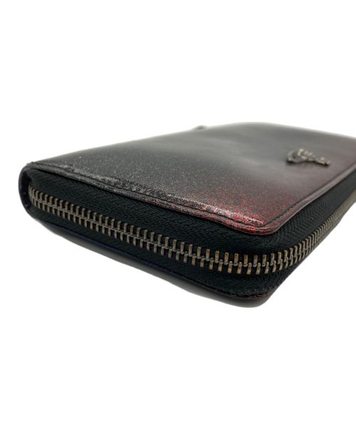 Vivienne Westwood（ヴィヴィアンウエストウッド）Vivienne Westwood (ヴィヴィアンウエストウッド) ラウンドファスナー長財布 レッド×ネイビーの古着・服飾アイテム