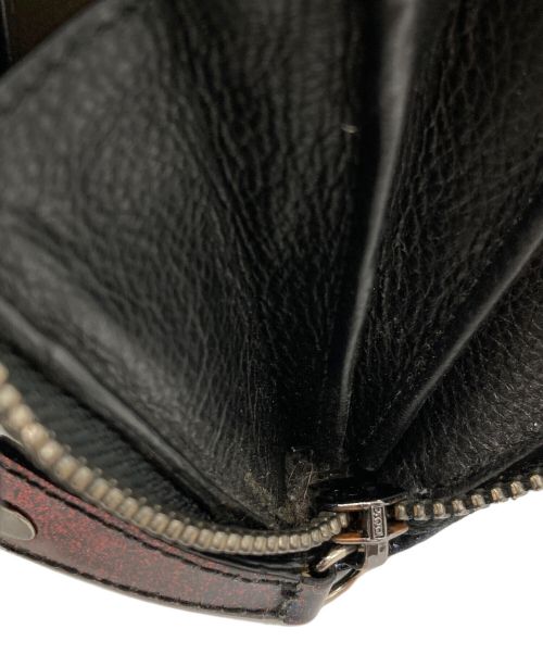 Vivienne Westwood（ヴィヴィアンウエストウッド）Vivienne Westwood (ヴィヴィアンウエストウッド) ラウンドファスナー長財布 レッド×ネイビーの古着・服飾アイテム