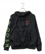NIKEナイキ）の古着「SWOOSH WOVEN ANORAK JACKET」｜ブラック