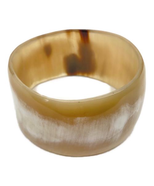 ノーブランド（ノーブランド）ノーブランド (ノーブランド) ホーンバングル ベージュ×ブラウンの古着・服飾アイテム