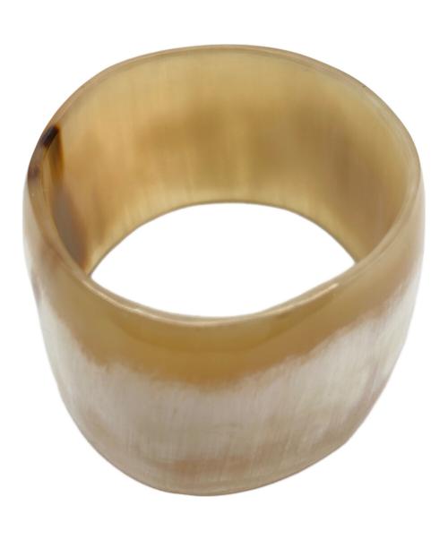 ノーブランド（ノーブランド）ノーブランド (ノーブランド) ホーンバングル ベージュ×ブラウンの古着・服飾アイテム