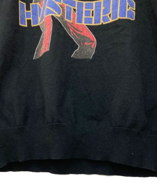 Hysteric Glamour（ヒステリックグラマー）Hysteric Glamour (ヒステリックグラマー) 半袖プリントカットソー ブラック サイズ:Lサイズの古着・服飾アイテム