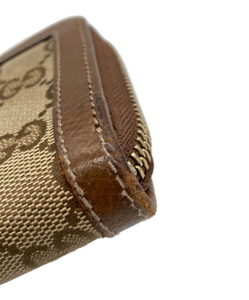 GUCCI（グッチ）GUCCI (グッチ) Ｌ字ファスナー長財布 ベージュ×ブラウンの古着・服飾アイテム