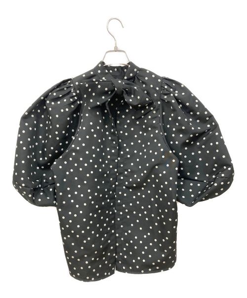 ALORS（アロー）ALORS (アロー) ドットトップスEva ブラック×ホワイト サイズ:Mサイズの古着・服飾アイテム