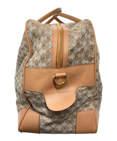 ANYA HINDMARCH（アニヤ・ハインドマーチ）ANYA HINDMARCH (アニヤハインドマーチ) ボストンバッグ グレー×ブラウンの古着・服飾アイテム