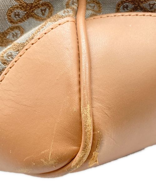 ANYA HINDMARCH（アニヤ・ハインドマーチ）ANYA HINDMARCH (アニヤハインドマーチ) ボストンバッグ グレー×ブラウンの古着・服飾アイテム