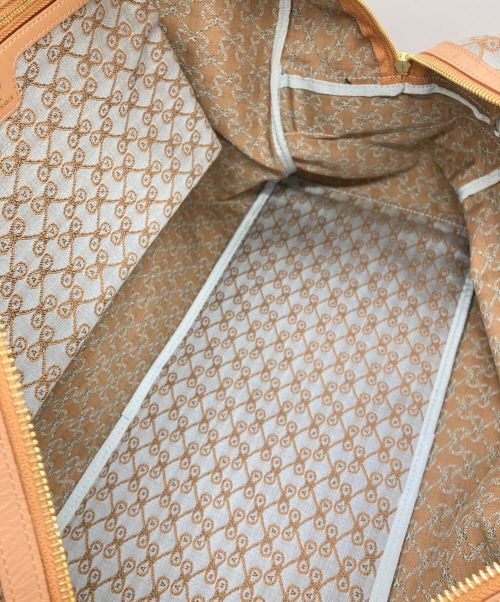 ANYA HINDMARCH（アニヤ・ハインドマーチ）ANYA HINDMARCH (アニヤハインドマーチ) ボストンバッグ グレー×ブラウンの古着・服飾アイテム