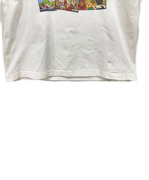 MOUNTAIN RESEARCH（マウンテンリサーチ）MOUNTAIN RESEARCH (マウンテンリサーチ) カットソー ホワイト×レッド サイズ:Lサイズの古着・服飾アイテム